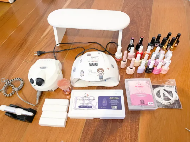 Kit nail designer manicure +35 peças pouco usadas