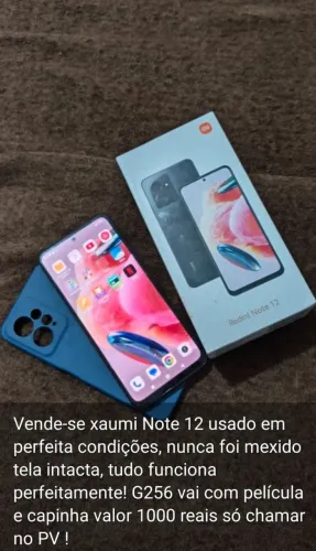 Celular note 12 semi novo 