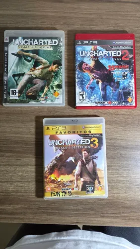 Jogos PS3 - Uncharted 1,2,3