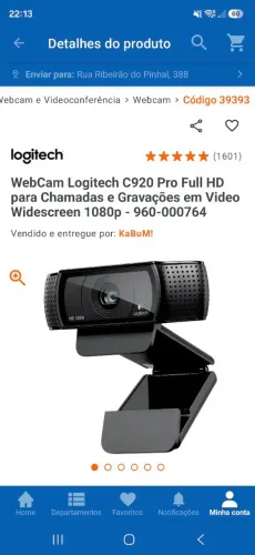 WebCam Logitech C920 Pro Full HD