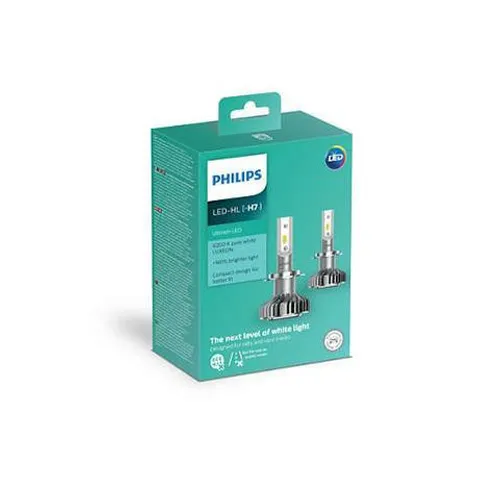 Par Lâmpada Philips Ultinon Led-hl H7 6200k +160%