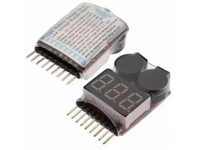 Buzzer Teste Alarme Monitor De Voltagem De Bateria 1a8s Lipo Aero COD-AM37 