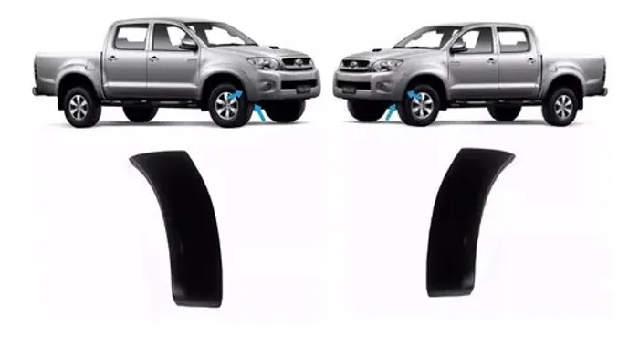 Par Polaina Ponteira Parachoque Hilux 2005 2006 08 2009 2011
