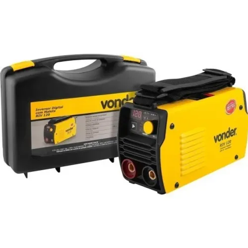 Máquina de solda inverter Vonder RIV 120 amarela 50Hz/60Hz 220V
