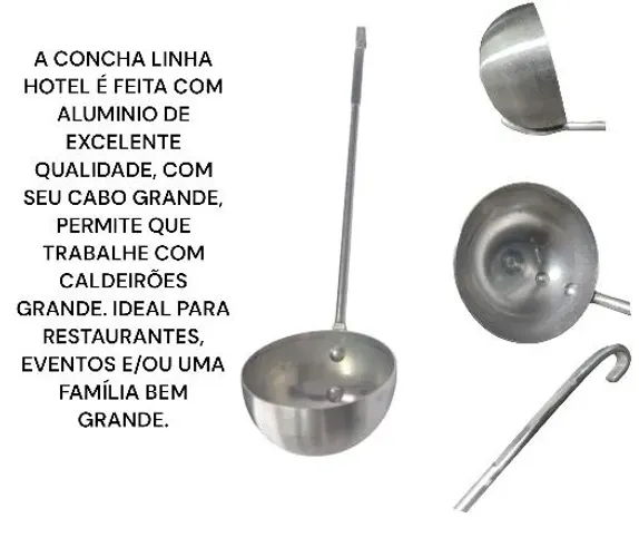Concha linha hotel, Concha em alumínio,Conha para restaurantes, Concha com gancho