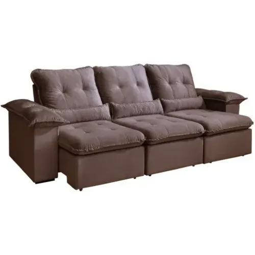 Sofá Retrátil e Reclinável Arsenal 2.70m - Entrega Rápida