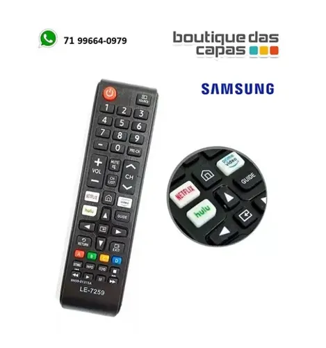 Controle Remoto universal Para tv Smart Modelo samsung com netflix prime
