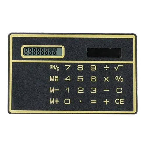 mini calculadora solar de bolso carteira marca tecnorte