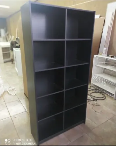 ESTANTE COLMEIA PRETA 10 NICHOS - NOVA