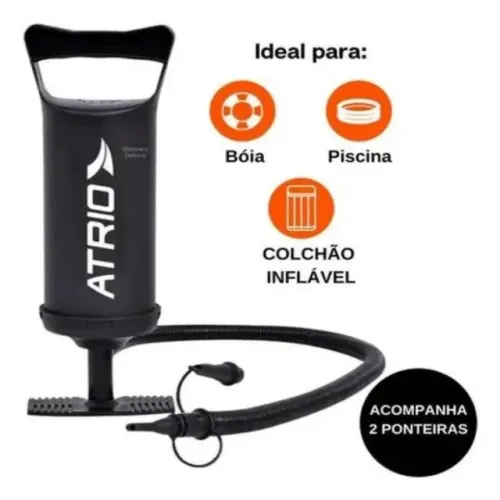 Bomba de Ar Manual Para Boia Piscina Colchão Inflável Atrio