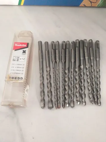 Kit brocas pra martelete 12 peças da makita martelete SDS plus.