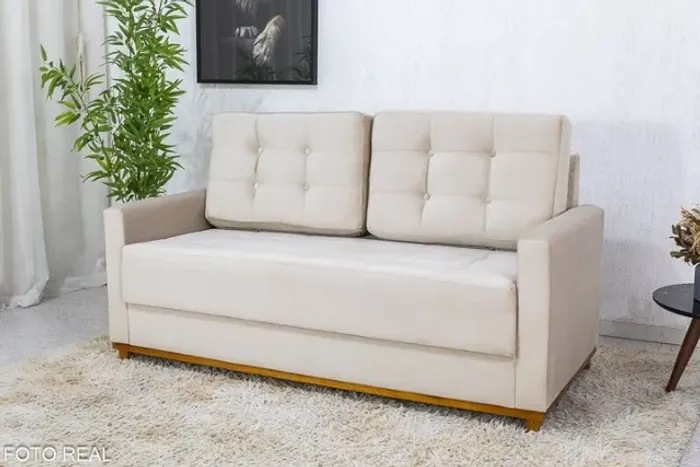 Sofá Living Áustria 1.70m Bege Até 12x - Frete Grátis