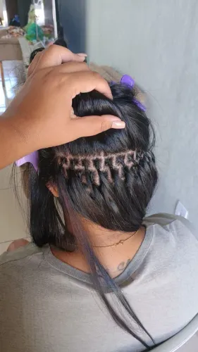 Mega hair aplicação