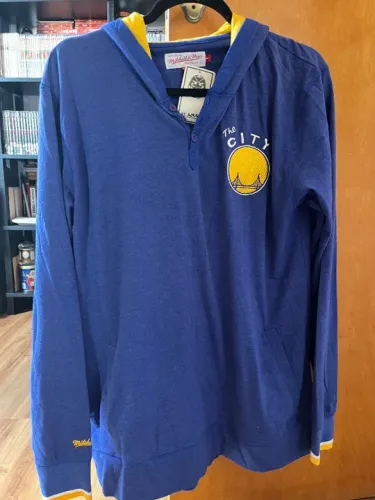 Camiseta Manga Longa com Capuz Golden State Warriors Mitchell & Ness