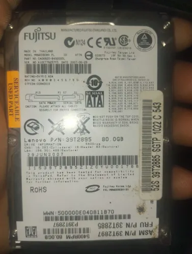 Hd Fujitsu 80 gb