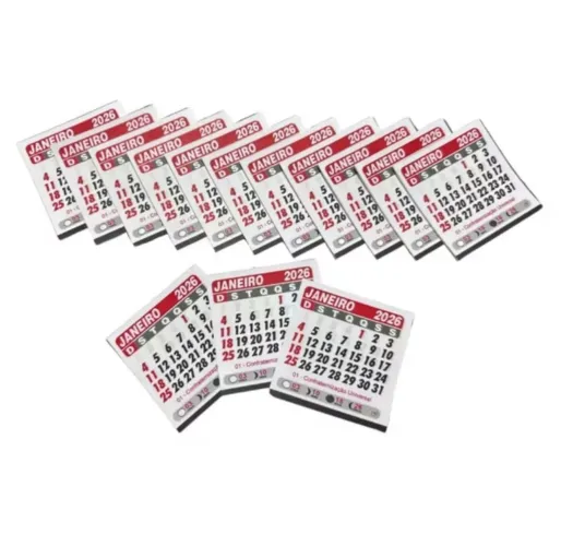 500 Mine calendário 2026/ bloco refil ímã de geladeira 