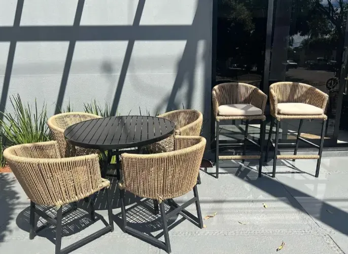 Mesa redonda para jardim