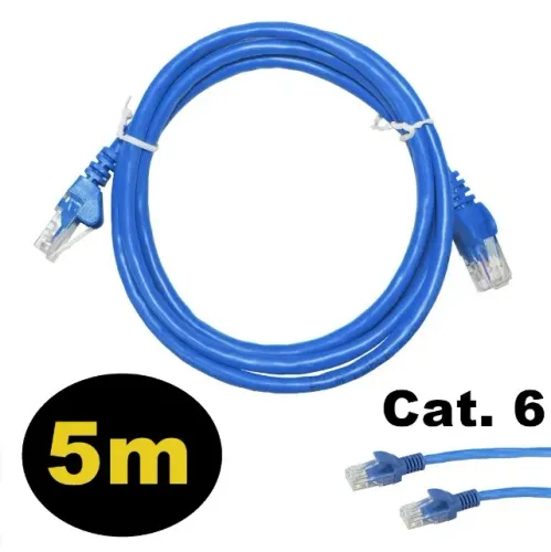 Cabo De Rede Cat6 5 Metros Pc Notebook Lan