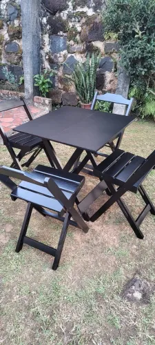 Conjunto Dobrável em Madeira, Móveis Novos, Pronta entrega com garantia