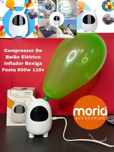 Compressor De Balão Elétrico Inflador Bexiga Festa 600w 110v