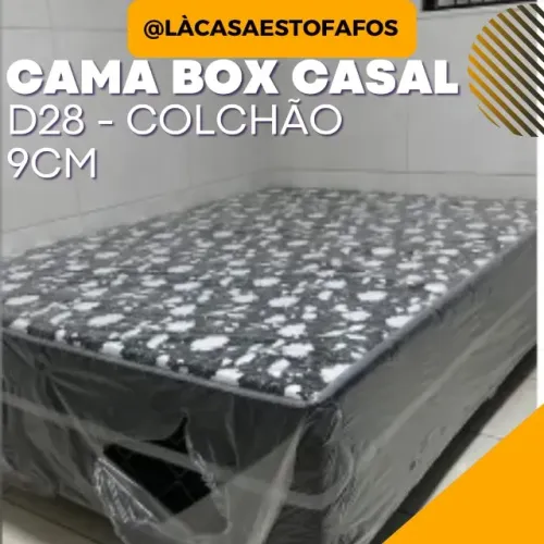 Cama Box Casal D28 (9cm de Espuma) 