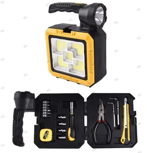 Kit de Ferramentas Completo com Luminária LED Recarregável