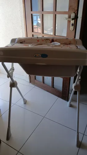Banheira Millenia com Trocador e suporte p/ recém-nascido (Burigotto, estampa Monstros)