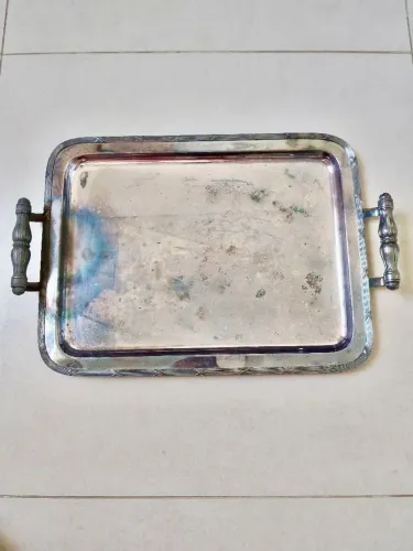 Antiga Bandeja Wolff prata 90