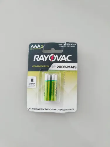 Pilha recarregável Rayovac AAA (2 unidades)