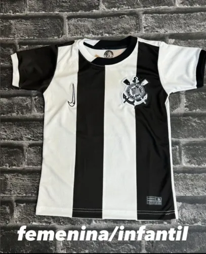 Camiseta Corinthians Listrada Feminina 2025