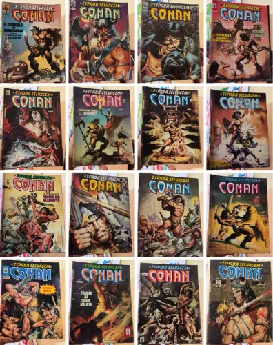 A espada selvagem de Conan 51 edições anos de 1984 a 1998 formato gigante editora abril 