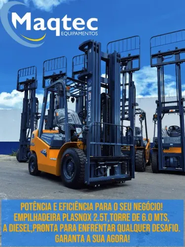 Empilhadeira Plasnox 2.5T - Torre 6.0 mts - Diesel