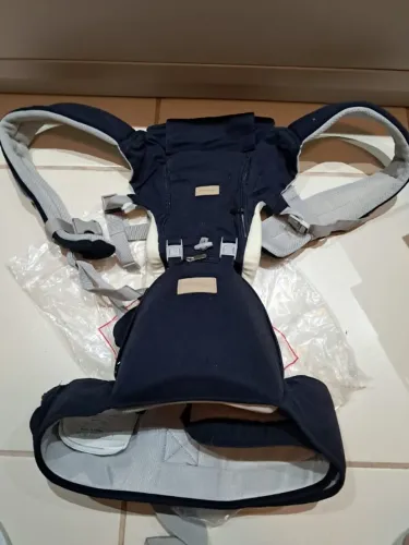 Canguru Ergonômico Bebê 12 Posições Assento 3x1 Shark Blue Cor Azul-marinho