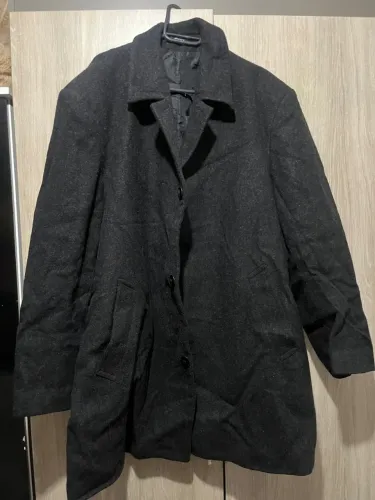 Casaco preto g sobretudo grosso p frio