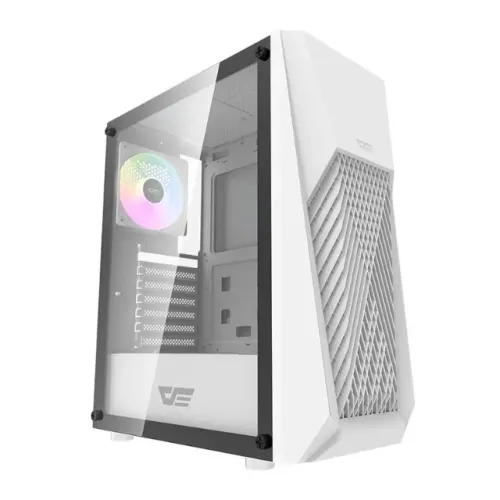 Gabinete Gamer Aigo DarkFlash DK150, Mid-Tower, Lateral de Vidro, Com 3 Fans, Branco
