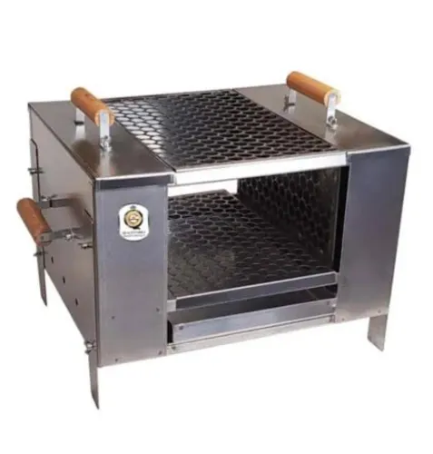 Churrasqueira Portátil em Aço Inox - Perfeita para seu Churrasco!