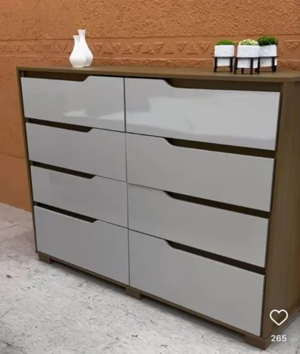 NOVO - Cômoda Espaçosa 8 Gavetas - Entrega Grátis! 