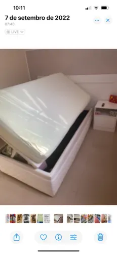 Cama box solteiro com colchão 