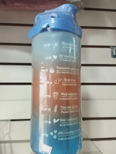 Garrafa Motivacional com Marcações de Horário - 2 Litros