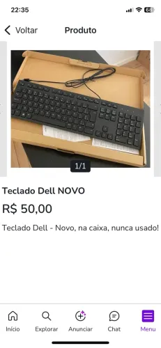 Teclado Del novo