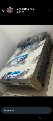 Cama casal com espuma selada d28