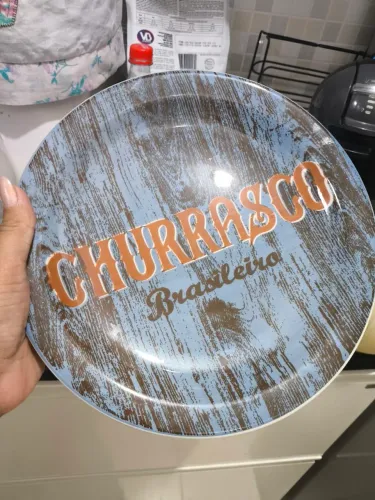 6 pratos rasos para churrasco 26cm