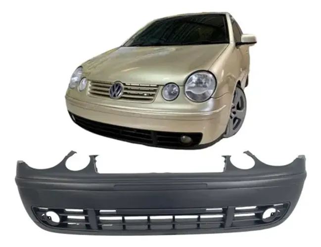 Parachoque Vw Polo 2003 2004 2005 2006 Com Grade Inferior