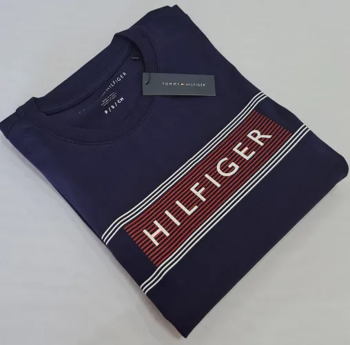 Camiseta Clássica Tommy Hilfiger Azul Marinho