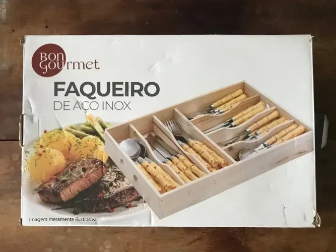 Faqueiro Bon Gourmet Inox Bambu - 42 Peças