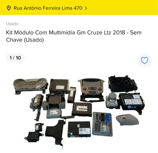 Kit Módulo Multimídia GM Cruze LTZ 2018 - sem chave 
