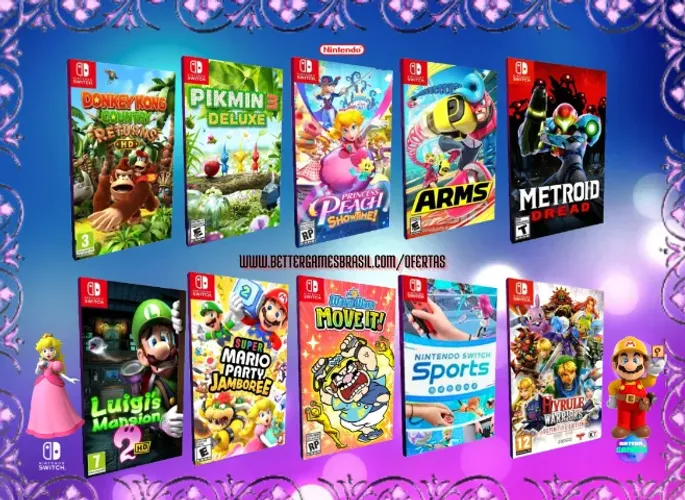 Kirby 3 Nintendo Sports Luigi Pikmin Peach Donkey Mario Party Arms 2 Metroid Hyrule Wario