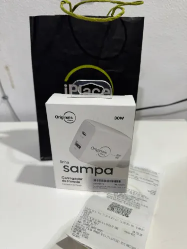 [novo] Carregador Adaptador Iplace USB-C/USB-A 30w (Sampa) Original Nota Fiscal Novo