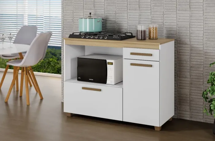 Armário de Cozinha para Fogão e Microondas!!97lo9