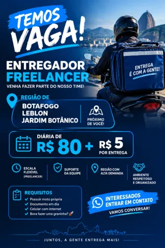 VAGA ENTREGADOR FREEFIXO